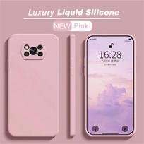 Soft Cases For Xiaomi Poco X3 X3 Pro NFC X3 GT Pocox3 Pro luxury Original Liquid Silicone Shockproof Back Cover For Poco x3 Pro For Poco X3 rožinė