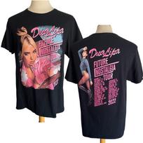 DUA LIPA (2022)  Future Nostalgia Tour  North American Dates T-Shirt Size Large L pink