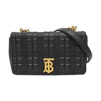 [Pre-Owned] Lola Bag TB Logo Quilted Metal Chain Color Block Lambskin Crossbody Shoulder Bag - Very Good #Q189D8 ONE SIZE black