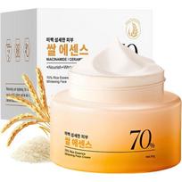 Rice Extract Face Cream, Lightweight Non‑Greasy Hydrating Moisturizer for Glowing Skin 50g Rice Face Cream white