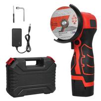 Akumuliatorinis kampinis šlifuoklis 7000 RPM elektrinis šlifavimo įrankis mini šlifuoklis su 1 vnt 16,8 V 2000 mAh baterija UK Plug raudona
