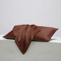Solid Color Satin Imitation Silk Pillowcase 50x66cm Single kava