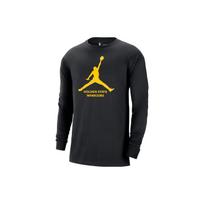 Jordan NBA Golden State Warriors Big Logo Print Crew Neck Casual Retro Long Sleeve T-Shirt Men Tops Black FN1264-010 M black