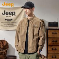 Jeep Men's Loose Fit Workwear Denim Jacket M brown