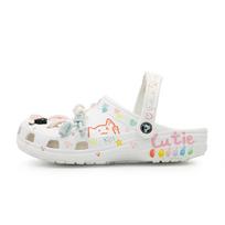 Crocs Classic clog Pink Blue Meow Star EVA Gradient Stylish Comfortable and Versatile Hole Shoes for men and women white 37-38 balta