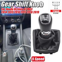 5/6 Speed 12mm Gear Shift Knob Lever Shifter Gaiter Boot For Skoda Octavia A7 MK3 2014 2015 2016 2017 2018  Brand New Look 6 Speed