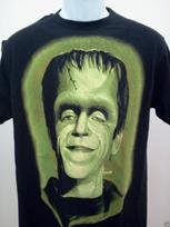 HERMAN MUNSTER  gothic rock new MENS THE MUNSTERS SIZE SM MED LG XL 2X Unisex T-Shirt L beige