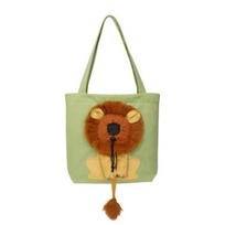 Yousheng Pet Carrying Bag Large Capacity Drawstring Hole Lion Modeling Pet Dog Cat Carrying Traveling Bag Pet Supplies žalia