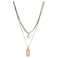 Alexander McQueen Layered Brass Necklace Unisex necklaces Gold 688444J160T2832 Metallic,F gray