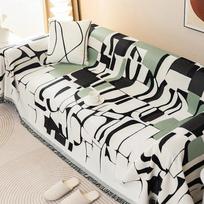 Chenille Sofa Cover Universal Full Cover Dust Proof Soft Couch Towel Blanket for Home Decor 180X130cm gray