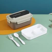 1500ML Pietų dėžutė suaugusiems ir studentams, vidinė dvigubo sluoksnio, nepralaidi, tinkama mikrobangų krosnelėje, sandari, plastikinė užkandžių bento dėžutė, maisto konteineris 1500ml gray