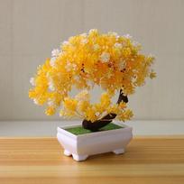 Dirbtiniai augalai, bonsai, imitaciniai medžiai, vazoniniai augalai, dirbtinės gėlės, stalo vazoniniai papuošalai orange