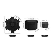 Multi-layer Hexagonal Explosion Box with Photo Album Surprise Explosive Box Creative Handmade for Valentine Day Wedding Proposal 8.8x6.6x5cm juoda