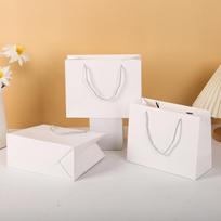 12pcs Elegant Paper Gift Bags with Handles Premium Packaging Bags for Clothing Boutique Shopping Wedding Party Gift Wrap 12pcs&23x18x10cm balta