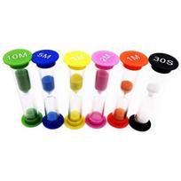6 Pcs Sand Timer Colorful Hourglass Sandglass Sand Clock Timers Set for Brushing Children's Teeth Cooking Game School Office A