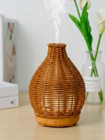 Chestnut Hollow Rattan Vase-Shaped Smart Ultrasonic Humidifier & Aroma Diffuser D12*H16.5cm