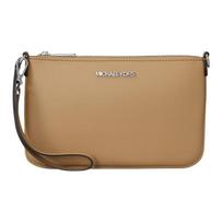 MICHAEL KORS Jet Set Logo Leather Handle Clutch Small Women's Brown ruda