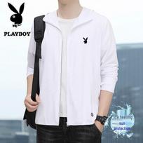 PLAYBOY Men's Lightweight Hooded UV Protection Jacket 4XL