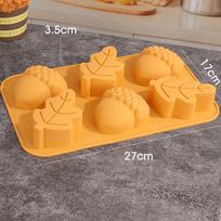3D moliūgo silikoninė kepimo forma „Pasidaryk pats“ riešutų lapai Derliaus džiaugsmas Fondantinis tortas Amatų dekoravimo įrankis Helovino dovana brown
