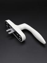 Aliuminio lydinio lango rankena, durų ir langų furnitūra, prancūziško stiliaus vidinė atidaroma rankena stumdomam atverčiamam langui (white,Aluminum alloy) balta