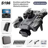 Naujas S196 profesionalus RC dronas 4k/6k 5G WIFI FPV HD ESC dvigubos kameros aerofotografija automatinė grįžimo GPS kliūčių išvengimo keturkopterio žaislo dovana NO GPS 1 battery