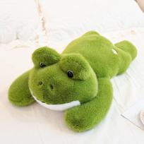 Minkšta gulinti varlės lėlė pliušinis žaislas žalia varlės lėlė vaikų kompanija raminanti lėlė 30cm（0.38kg）