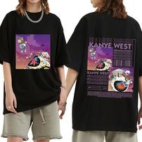 Rapper Kanye West Graduation T Shirt Men Hip Hop Vintage Short Sleeve T-shirt Casual Cotton Oversized T Shirts Streetwear Unisex 3XL white