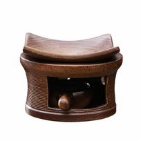 Handmade Ceramic Aroma Burner Vintage Essential Oil Diffuser Candle Warmer Tea Warmer  Office Use round brown