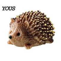 Small Forest Scene Props Hedgehog Mushroom Micro Landscape Ornaments for Moss Terrariums Fairy Garden Decor, Miniature Waterproof Statues B