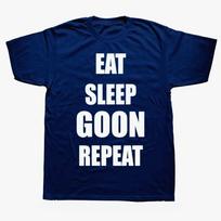 Humor Streetwear New Funny Eat Sleep Goon Repeat Graphic T Shirts Unisex Unisex Short Sleeve Casual Loose Clothing Unisex M