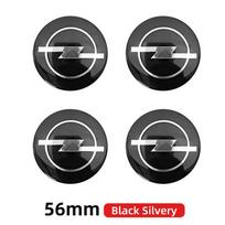4pcs 56mm 60mm 65mm Car Wheel Center Stickers Hup Emblem For Opel Insignia Astra J F Antara Meriva Zafira H G Corsa Vectra OPC Ig7 black