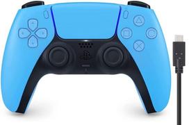 DualSense Wireless Controller Starlight Blue PS5 Controller Charging Cable 3m [Genuine Product] (CFI-ZCT1J05)
