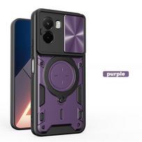 Funda Para For Xiaomi Poco M7 4G Case Armor Slide Camera Lens Protection Ring Holder Back Cover For Poko Little M7 M 7 PocoM7 4G POCO M7 4G gray