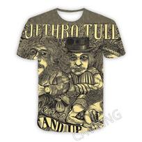 Rock Band Jethro Tull 3d Print T-shirt Men Women Fashion Casual Oversized Short Sleeve Tops Tees Men Clothing Kids Tshirt Unisex S black