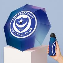 Portsmouth FC Mini 5 Fold Pocket Umbrella Compact Lightweight Anti UV Rain Sun Protection Umbrella Portable Travel Umbrella