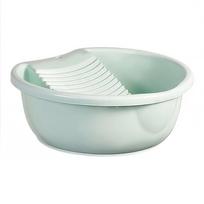 Plastic Washboard Basin 2IN1 Laundry Tub Underwear Cleaning Basin  For Hand Washing Clothes žalia