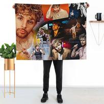 tom grennan Mesti pledas Švelnus pliušinis minkštas pledas miegamajam svetainei 100cmx150cm beige