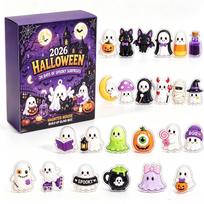 2026 Halloween Advent Calendar – Days Countdown with 2D Acrylic Ornaments for Kids Teens Adults One Size