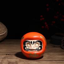 Zen japoniška Daruma lėlės statulėlė Keramininė pinigų dėžutė Mielas mini taupyklės elementas Namų dekoras juoda