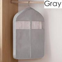 3D Zipper Clothes Dust Cover Clothes Storage Waterproof Dustproof for Garment Suit Protector Organizer Wardrobe Storage Bag 90x60cm pilka spalva