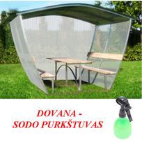 Pavėsinė Nevada 2m (uždengtas stogas, šonai ir galas) DOVANA Sodo purkštuvas