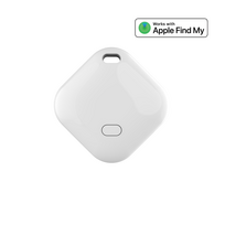 Setty TAG 02 ieškiklis su Apple Find My ir silikoniniu dėklu, baltas