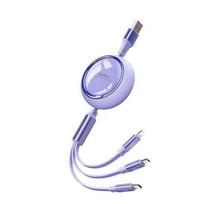 Remax Linon Series 3in1 įkrovimo laidas 66W USB-C / Lightning / Micro-USB RC-C029, violetinis