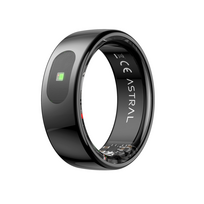 Išmanusis žiedas Forever Astral SR-100, 9 dydis, juodas