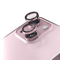 Etteri kameros apsauginis stiklas iPhone 15 / 15 Plus, rožinis