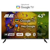 2E Televizorius 43″ LED 4K 60Hz Smart Google TV juodas