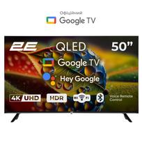 2E TV televizorius 50″ QLED 4K 60Hz Smart Google TV juodas
