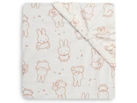 Jollein trikotažinė paklodė su guma Jersey 40x80/90cm Miffy Moments Light Terra