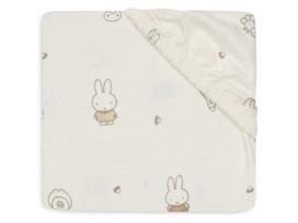 Jollein trikotažinė paklodė su guma Jersey 40x80/90cm Miffy Family Farm
