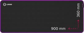 Lorgar Main 319, Gaming mouse pad, High-speed surface, Purple anti-slip rubber base, size: 900mm x 360mm x 3mm, weight 0.6kg